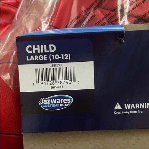 NEW Marvel Spiderman Costume Muscle Chest Costume Large kids - Picture 4 of 6